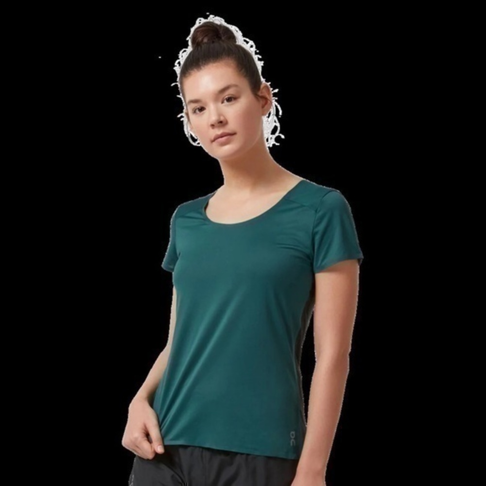 Women’s On Running Performance Tee Evergreen Black